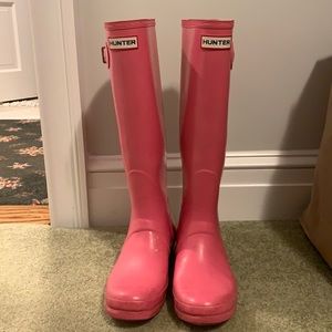Pink Hunter boots! Size 8M/9F
